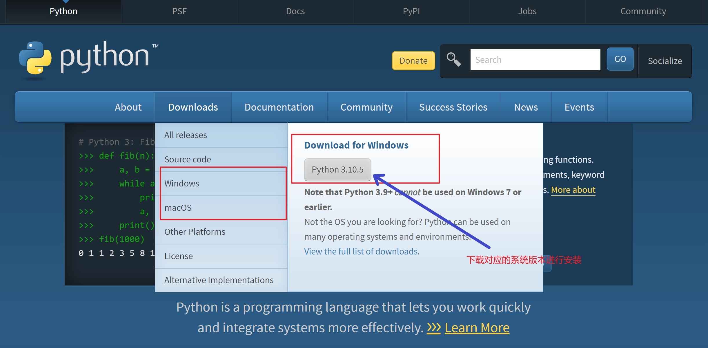 Python install